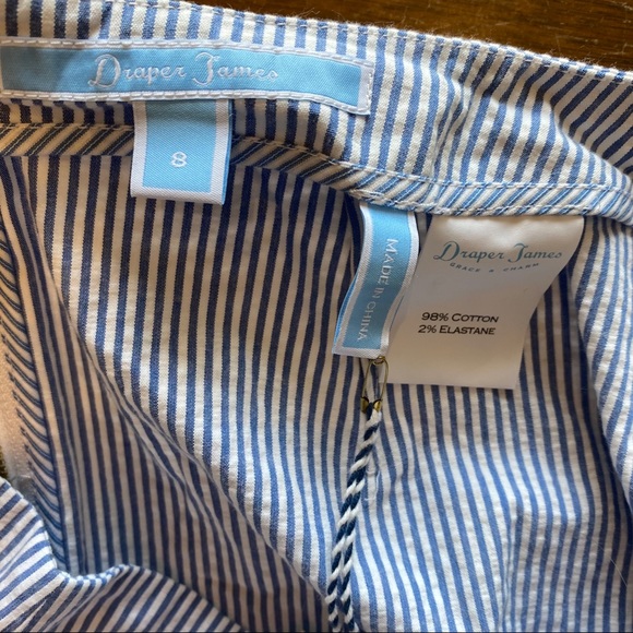 Draper James Sarabeth Seersucker Mini Skirt Sz 8 - Picture 5 of 5